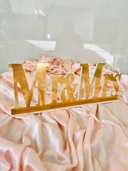 Décoration Mariage Acrylique "Monsieur & Madame" - Lettres Centre De Table 28 Cm, Personnalisables, Made In France - 4