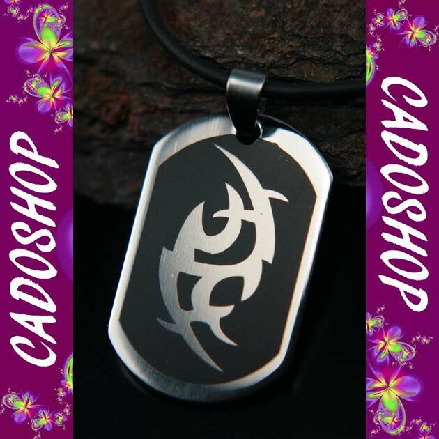 Collier Pendentif Fantaisie Style Médiéval Gothique En Acier Vieilli - Sautoir Unisexe