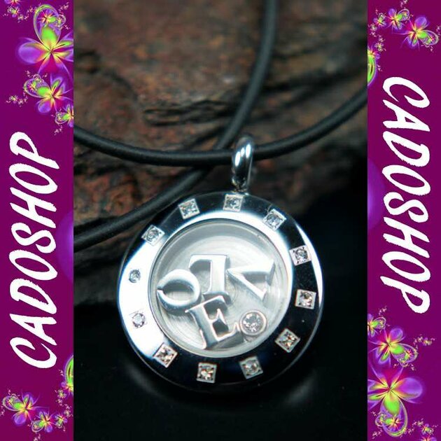 Collier Pendentif Rond En Pierre Naturelle - Labradorite, Cordon Ajustable - Homme Femme