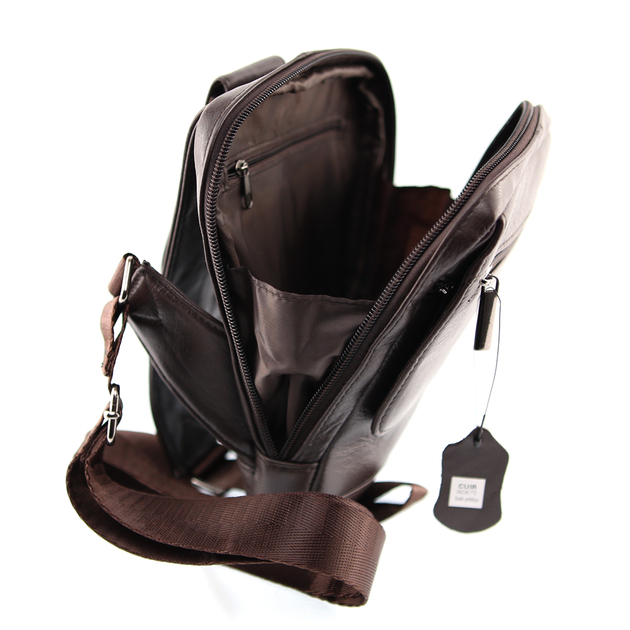 Sac a dos holster homme cuir vachette SB8911 Marron - MAROQUINERIE/Holster - cadoshop