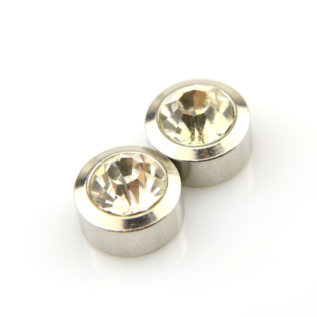 Boucles d'oreilles acier faux écarteur non percées aimant magnétique BOF24  Noir 10mm - BIJOUX/Boucles d'oreilles magnétique - cadoshop