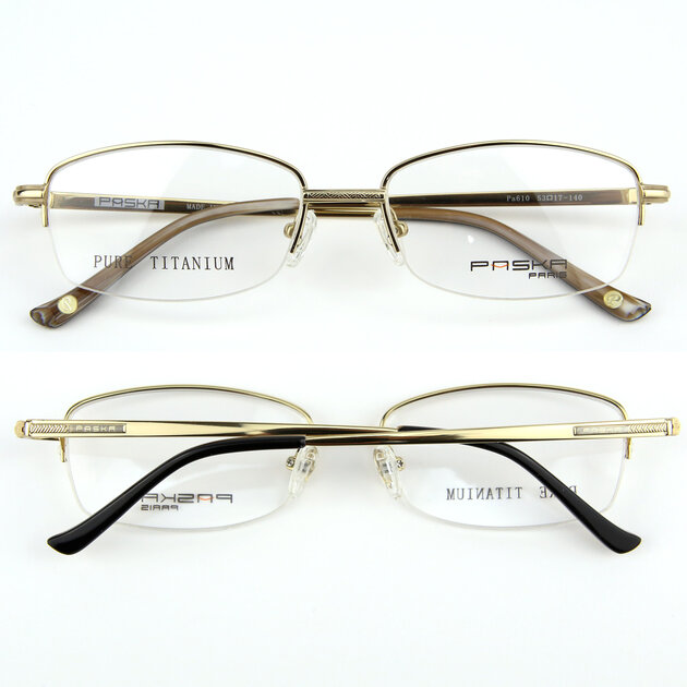 Lunettes Vintage TITANEX By Rosenberger 206 Monture Argent Demi-cerclée