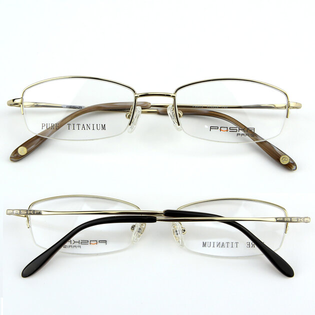 Lunettes Vintage TITANEX By Rosenberger Modèle 206 - Monture Argent Demi-Cerclée En Titane - Neuf Sans Étiquette