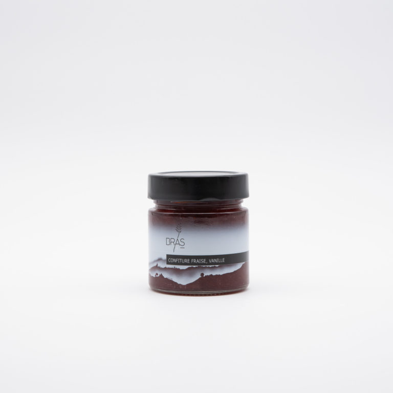 confiture fraise, vanille, maison bras, retour daubrac, aveyron, cadeau français