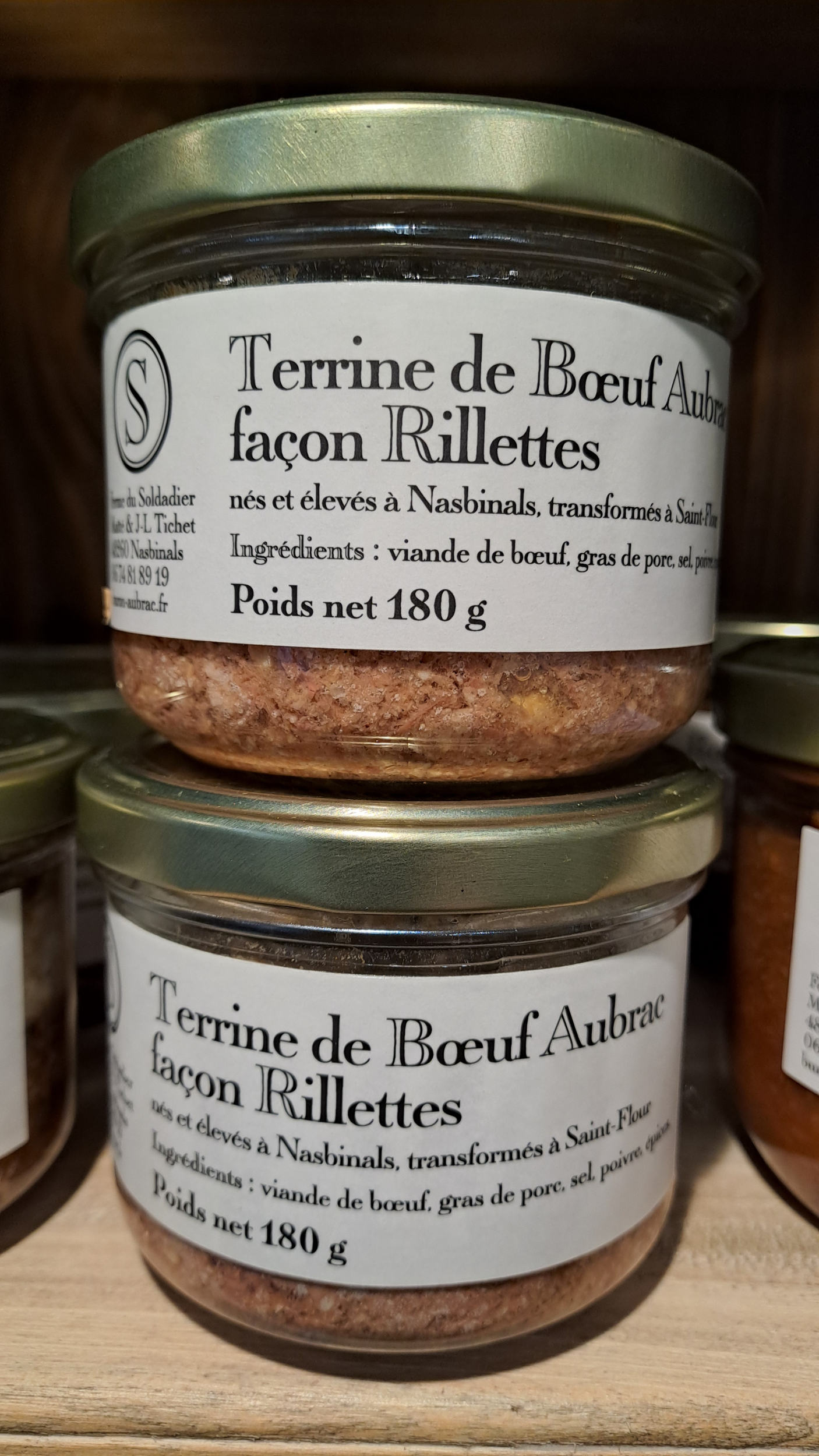 terrine de boeuf aubrac façon rillettes-ferme du soldadier-spécialités aveyronnaises-retour daubrac.jpg