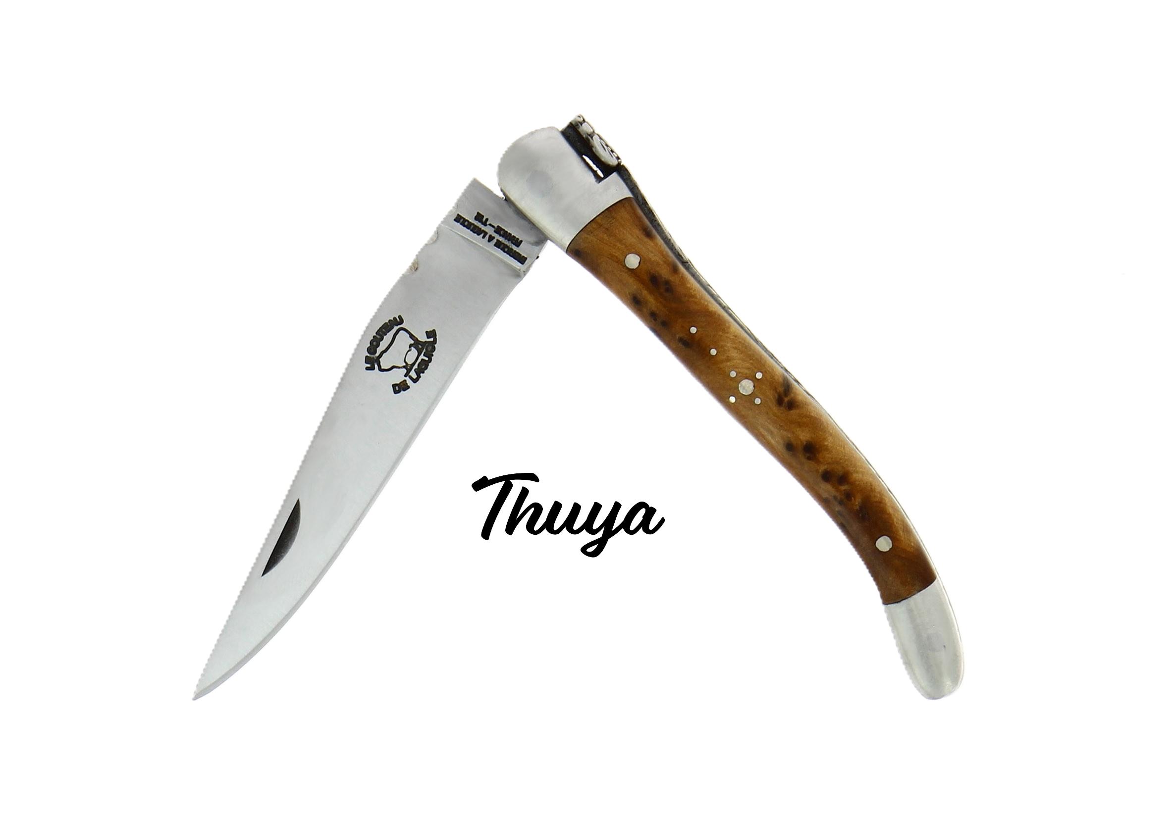couteau-pliant-1-piece-en-thuya-retour daubrac-aveyron-cadeau français-cadeau original