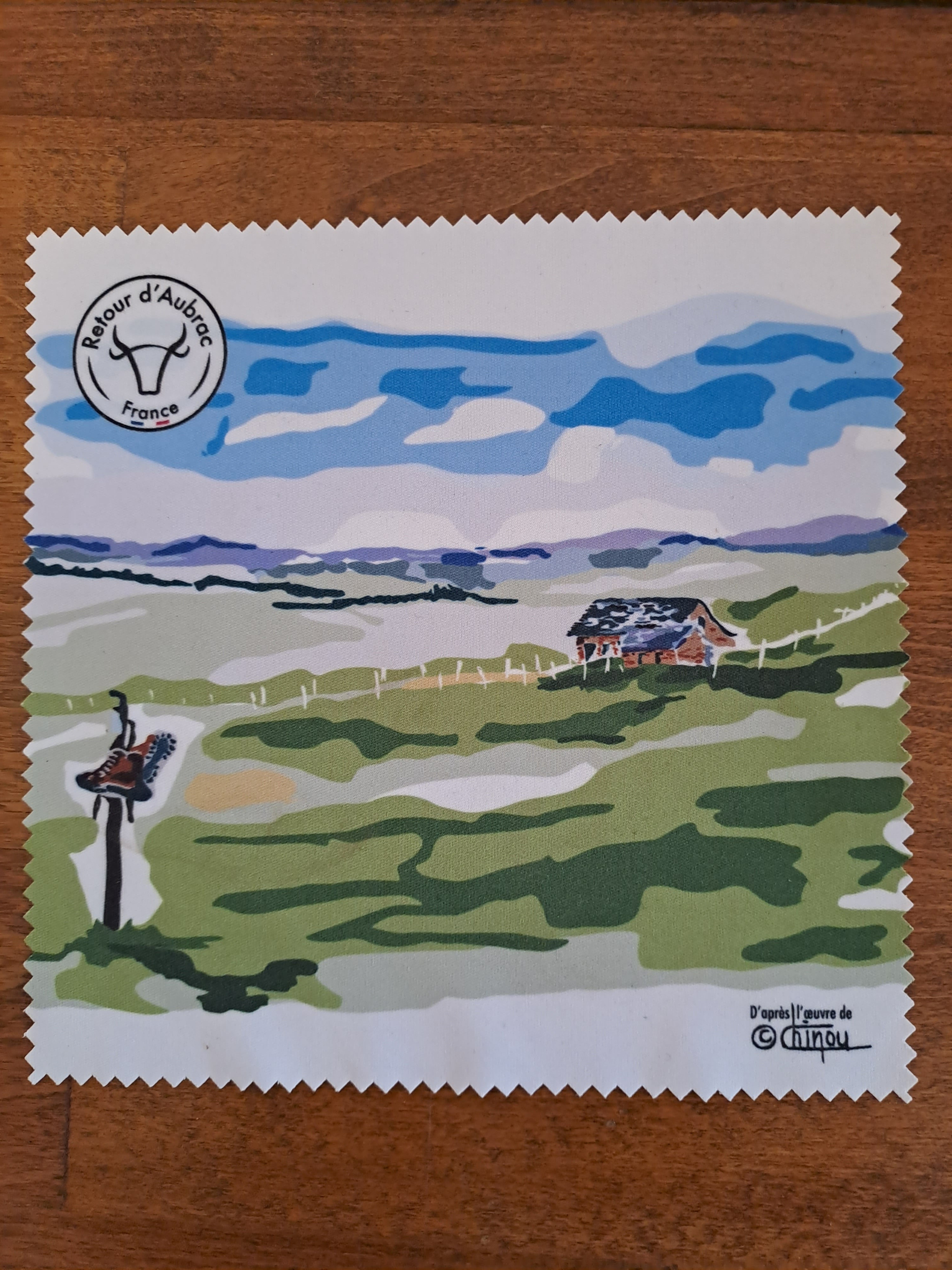 essui-lunettes-microfibes-plateau de lAubrac-cadeau français-Retour dAubrac-Aveyron-