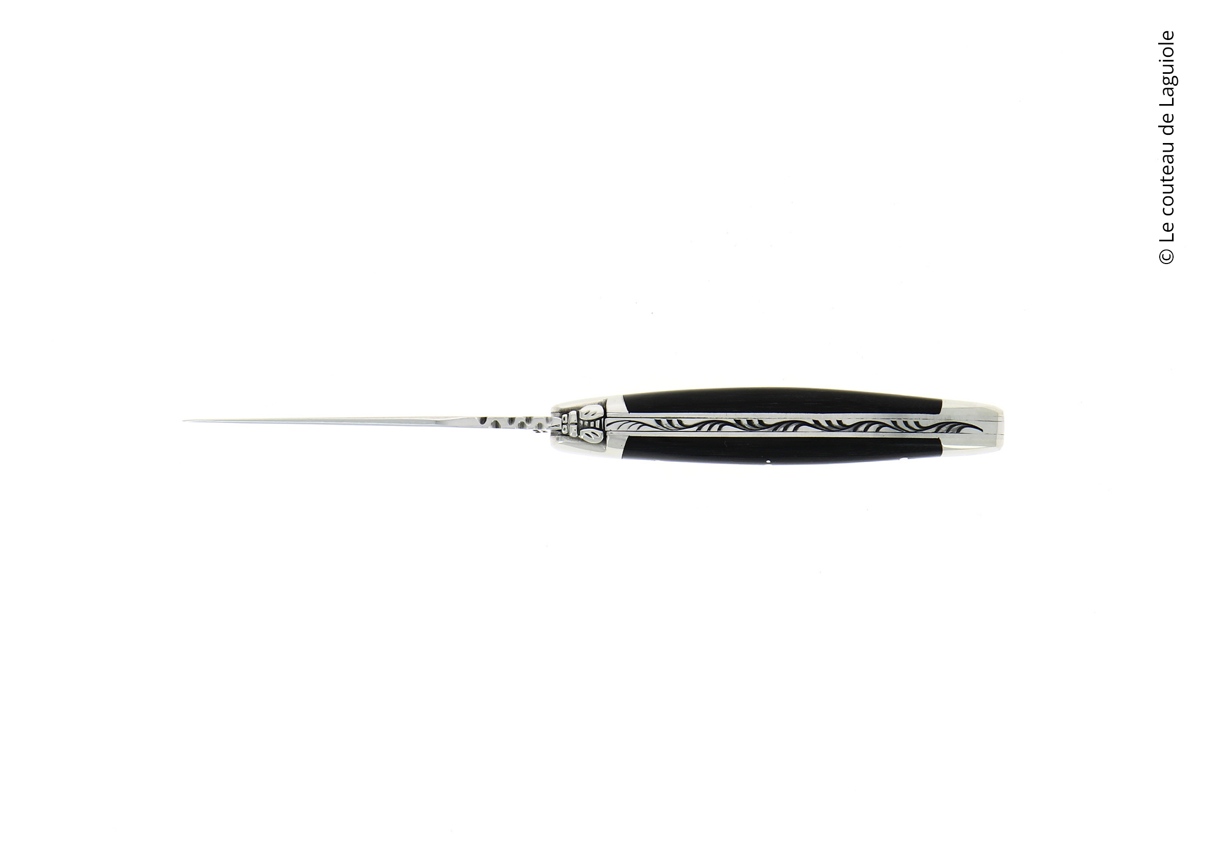 couteau de Laguiole, tissus compressé, noir, Retour dAubrac 3