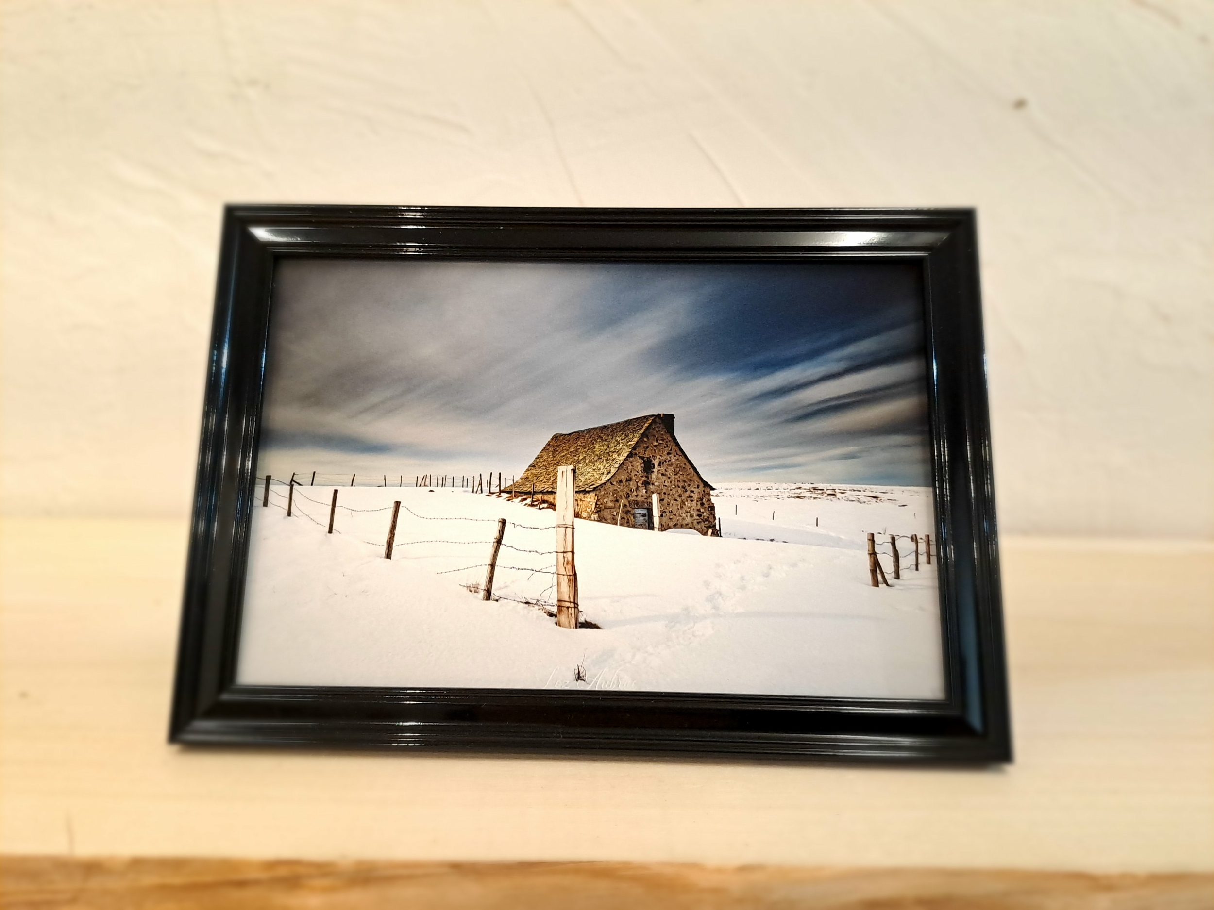photo buron neige aubrac-cadre noir-Retour dAubrac