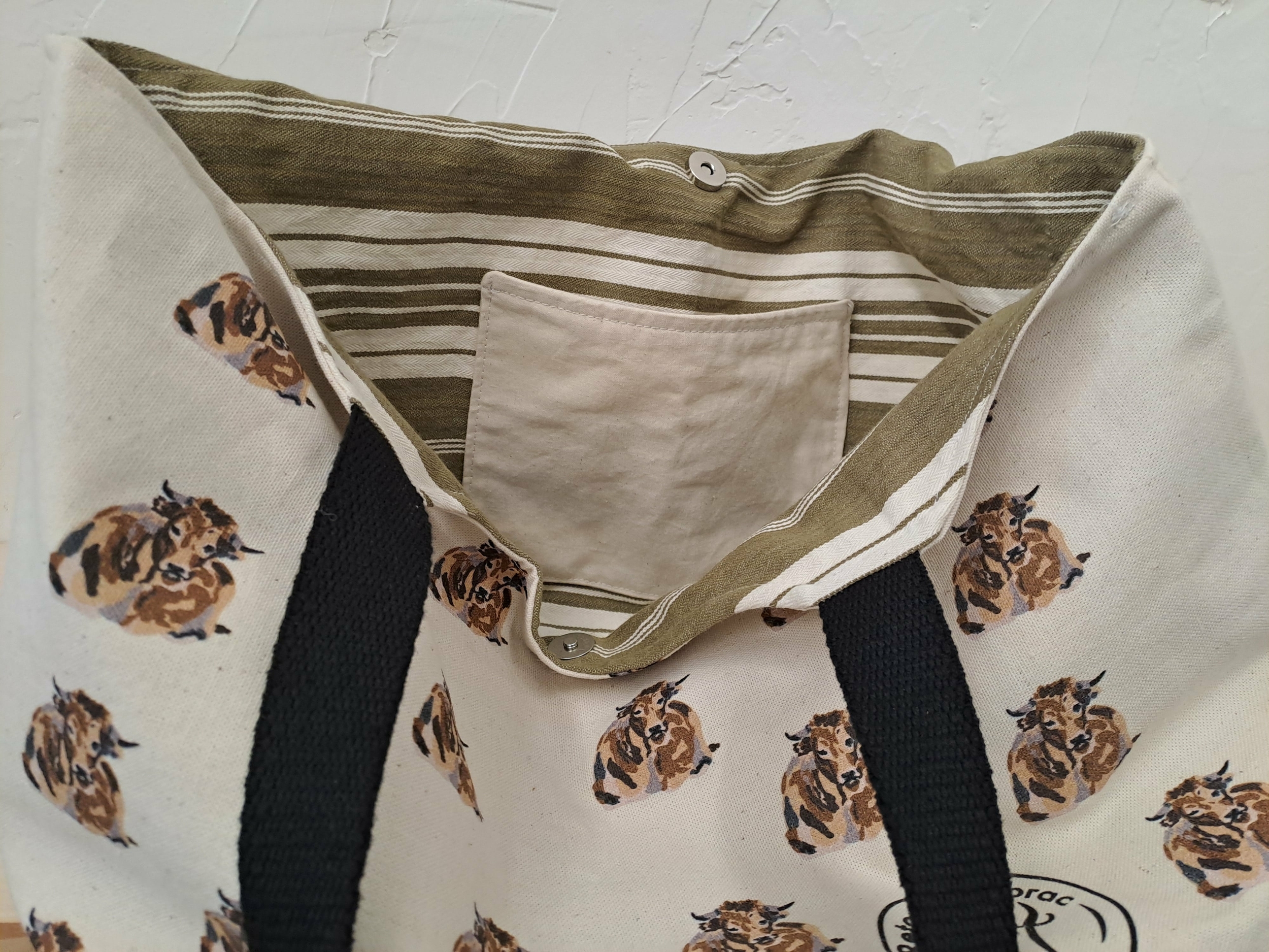 Sac cabas Buron-vaches Aubrac-Retour dAubrac-Aveyron-made in France-cadeau français (4)-min