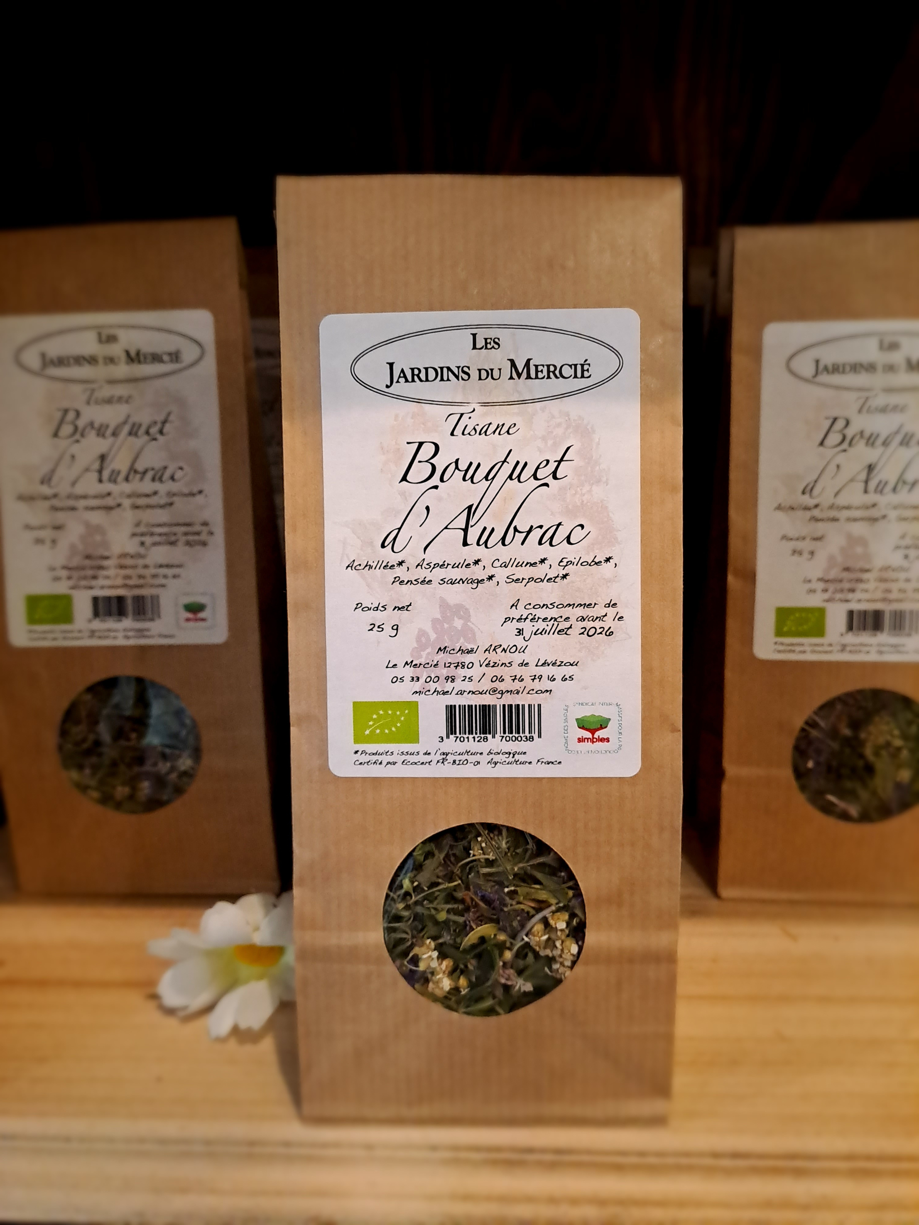tisane bio Bouquet dAubrac-Retour dAubrac-Aveyron-cadeaux français