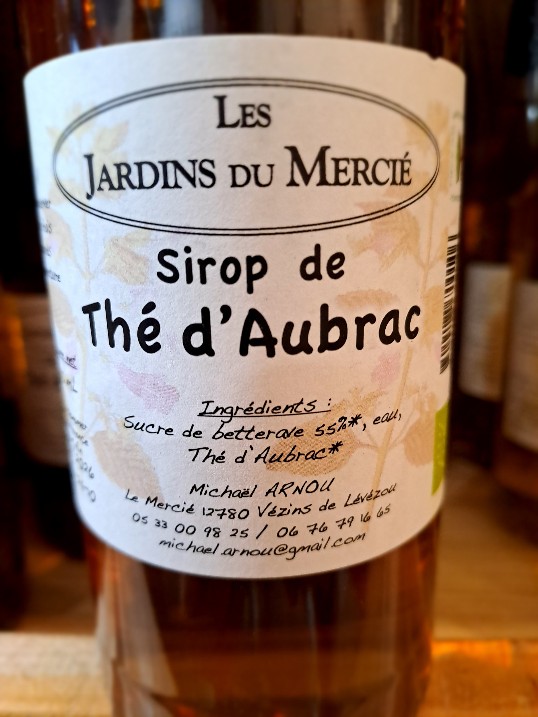 sirop bio artisanal de thé dAubrac-Retour dAubrac-Aveyron