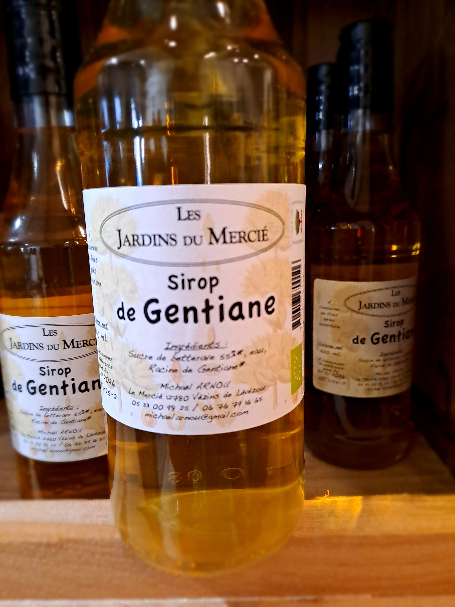 sirop bio artisanal gentiane-Retour dAubrac-Aveyron