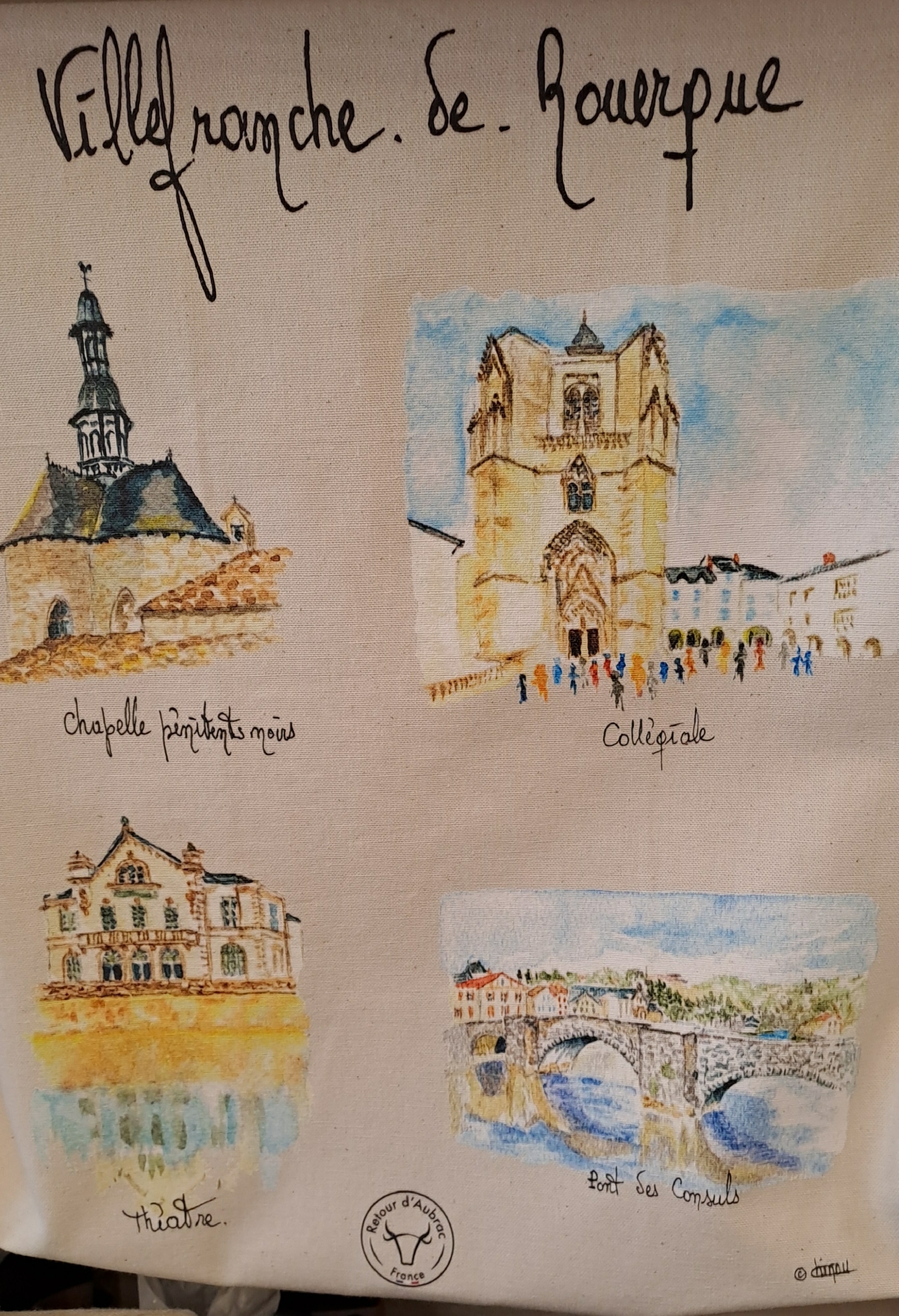 Villefranche de Rouergue-torchon coton français-retour daubrac-aveyron-cadeaux français-min