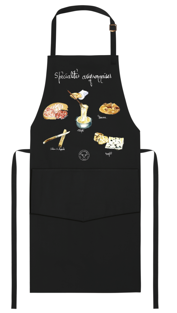 tablier spécialités aveyronnaises noir-Retour dAubrac-cadeau français-3