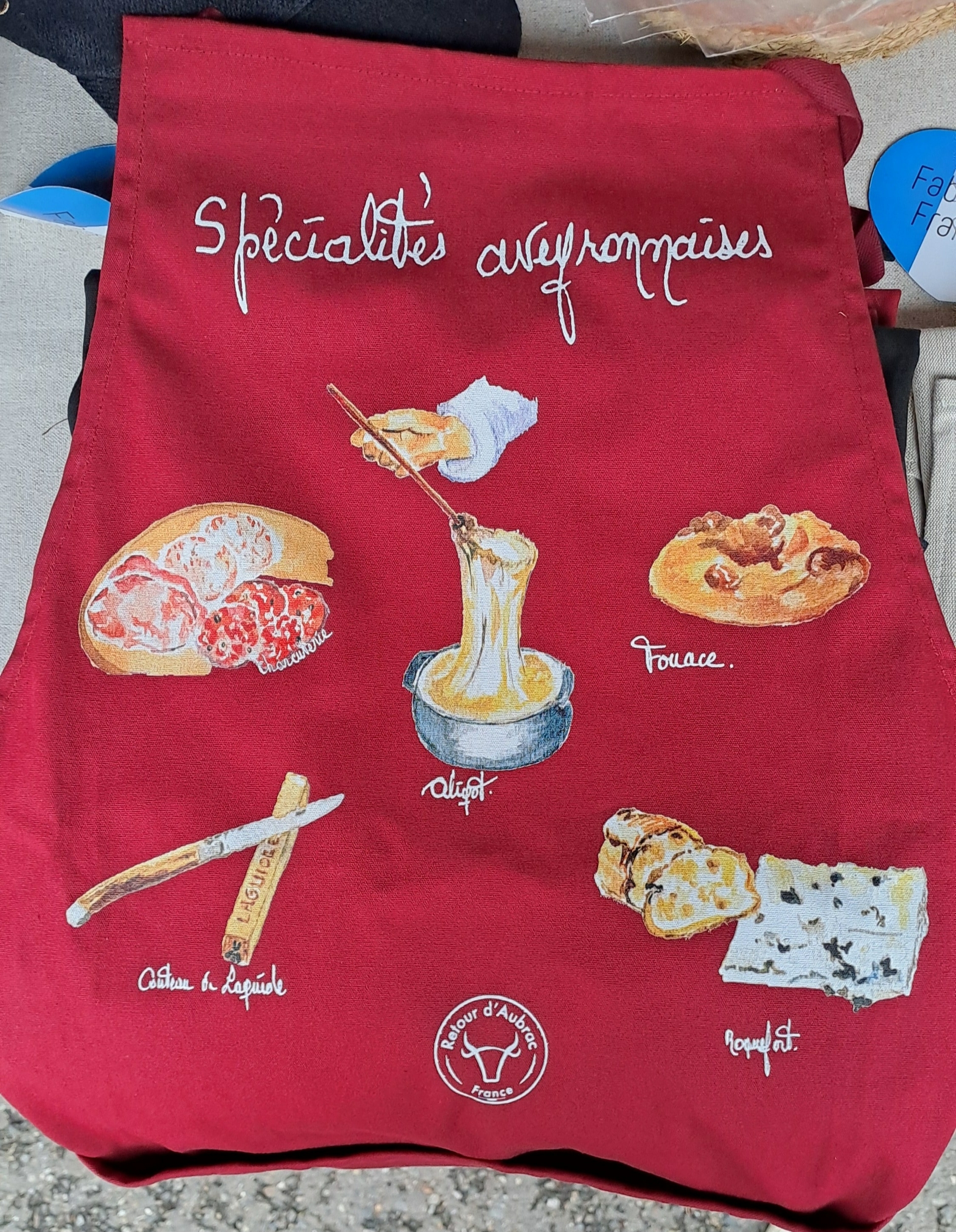 tablier spécialités aveyronnaises bordeaux-Retour dAubrac-cadeau français-1-
