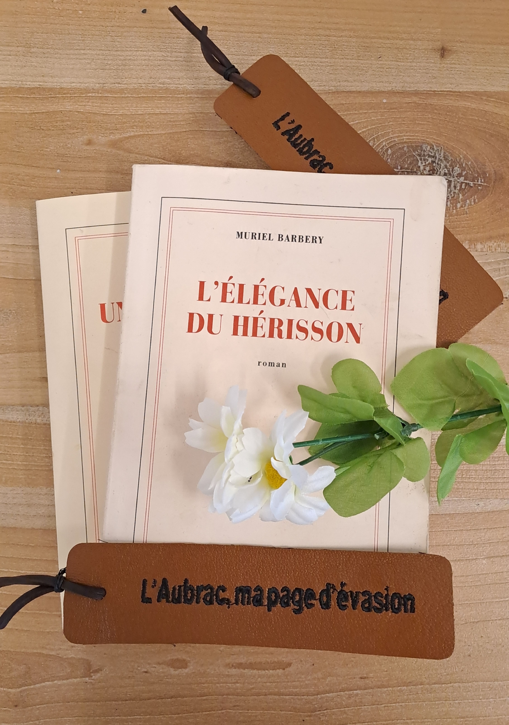 marque pages cuir Aubrac -Retour dAubrac-Aveyron-cadeaux français