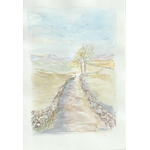 Aquarelle Nr13-Plateau de l'Aubrac-Retour d'Aubrac 2-
