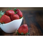 Bol Blanc De Fraises Entières, confiture fraise, retour daubrac, aveyron, cadeau français