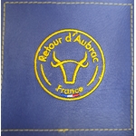 vide poche en cuir brodé - cadeau français - cadeau original - retour daubrac - aveyron - 12