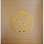 vide poche en cuir brodé - cadeau français - cadeau original - retour daubrac - aveyron - 13