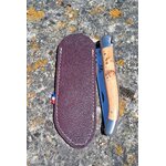 étui couteau laguiole - fourreau couteau en cuir - retour daubrac-aveyron-cadeau français-cadeau original-cade entreprises-lie de vin b