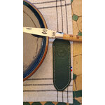 étui couteau laguiole - fourreau couteau en cuir - retour daubrac-aveyron-cadeau français-cadeau original-cade entreprises-vert
