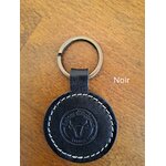 porte clef-cuir-tannage végétal-noir-français-retour daubrac--