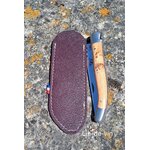 étui couteau laguiole - fourreau couteau en cuir - retour daubrac-aveyron-cadeau français-cadeau original-cade entreprises-lie de vin b-