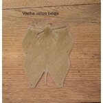 vache aubrac velue beige - cadeau original - cadeau fabriqué en France - RETOUR DAUBRAC - aveyron