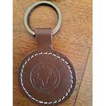 porte clef-cuir-tannage végétal-marron-français-retour daubrac-