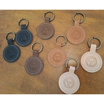 porte clef-cuir-tannage végétal-noir-marron-cognac-basanne-français-retour d'aubrac-