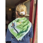 foulard plateau dAubrac-voile de coton-cadeau français-Retour dAubrac- (2)