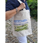 sac cabas écru-coton des Vosges-plateau dAubrac-cadeau français-Retour dAubrac-Aveyron