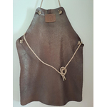 tablier en cuir marron avec sangles polypropylène beige-cadeau français-Retour dAubrac-Aveyron- (7)