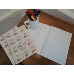 carnet A5-cahier A5-papier recyclé-couverture cousue-vaches Aubrac-cadeau français-Retour d'Aubrac-Aveyron-