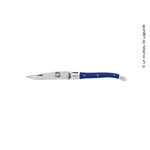 couteau de Laguiole, tissus compressé, bleu, Retour d'Aubrac 1