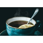 infusion de thé dAubrac avec citron-Retour dAubrac-De Tasse à Café En Céramique Bleue