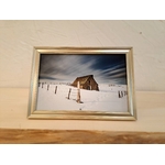 photo buron neige aubrac-cadre doré-Retour dAubrac
