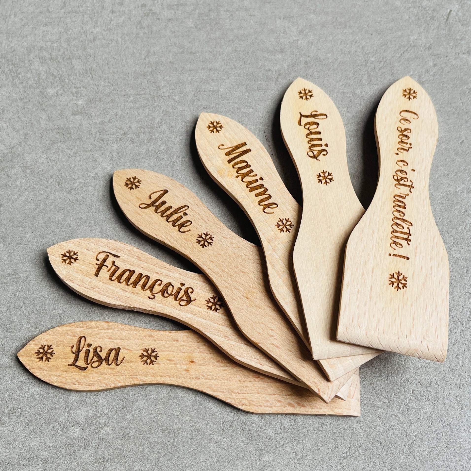 Spatule en bois personnalisée