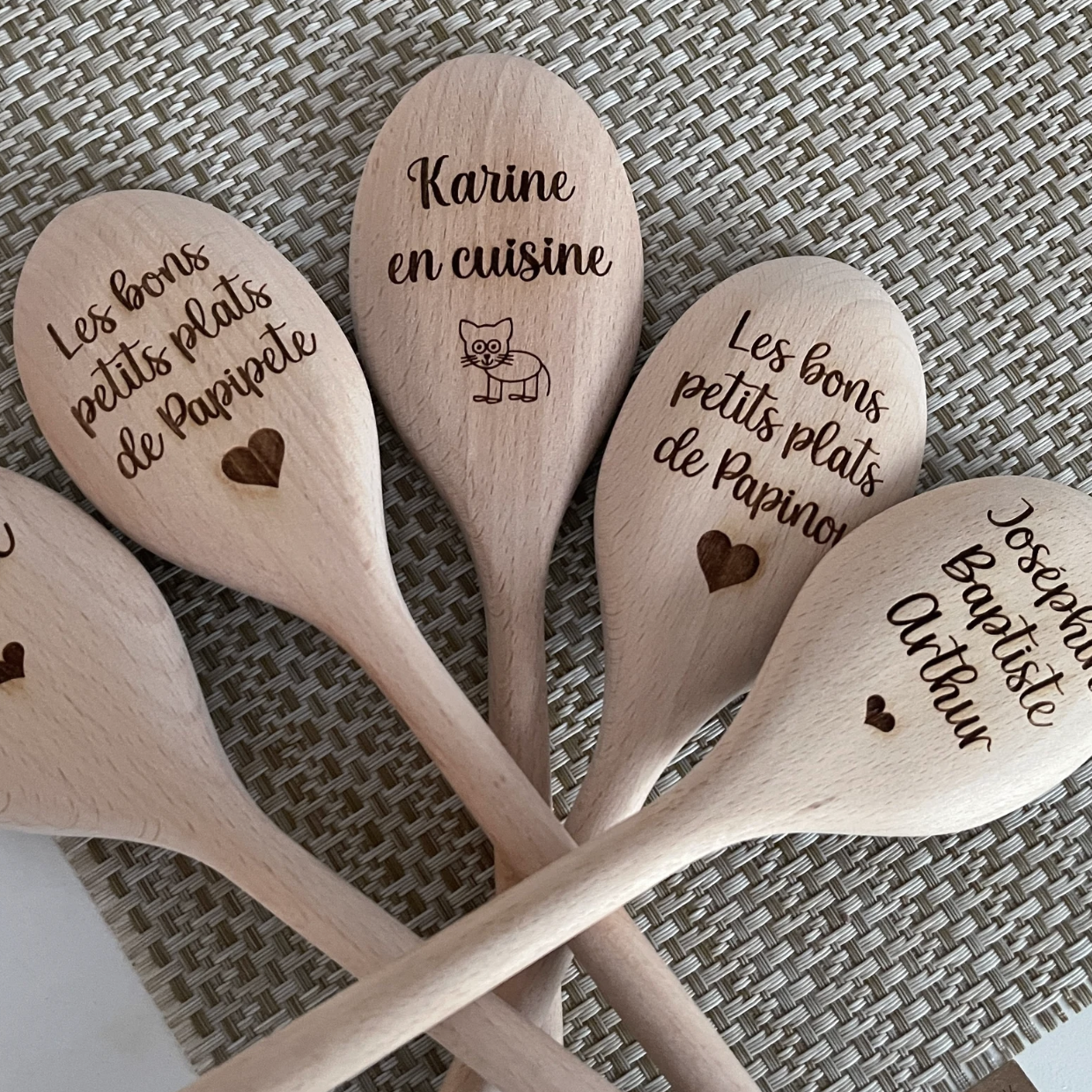 Cadeau pour les Mamans Papas en Bois Anniversaire Rappel