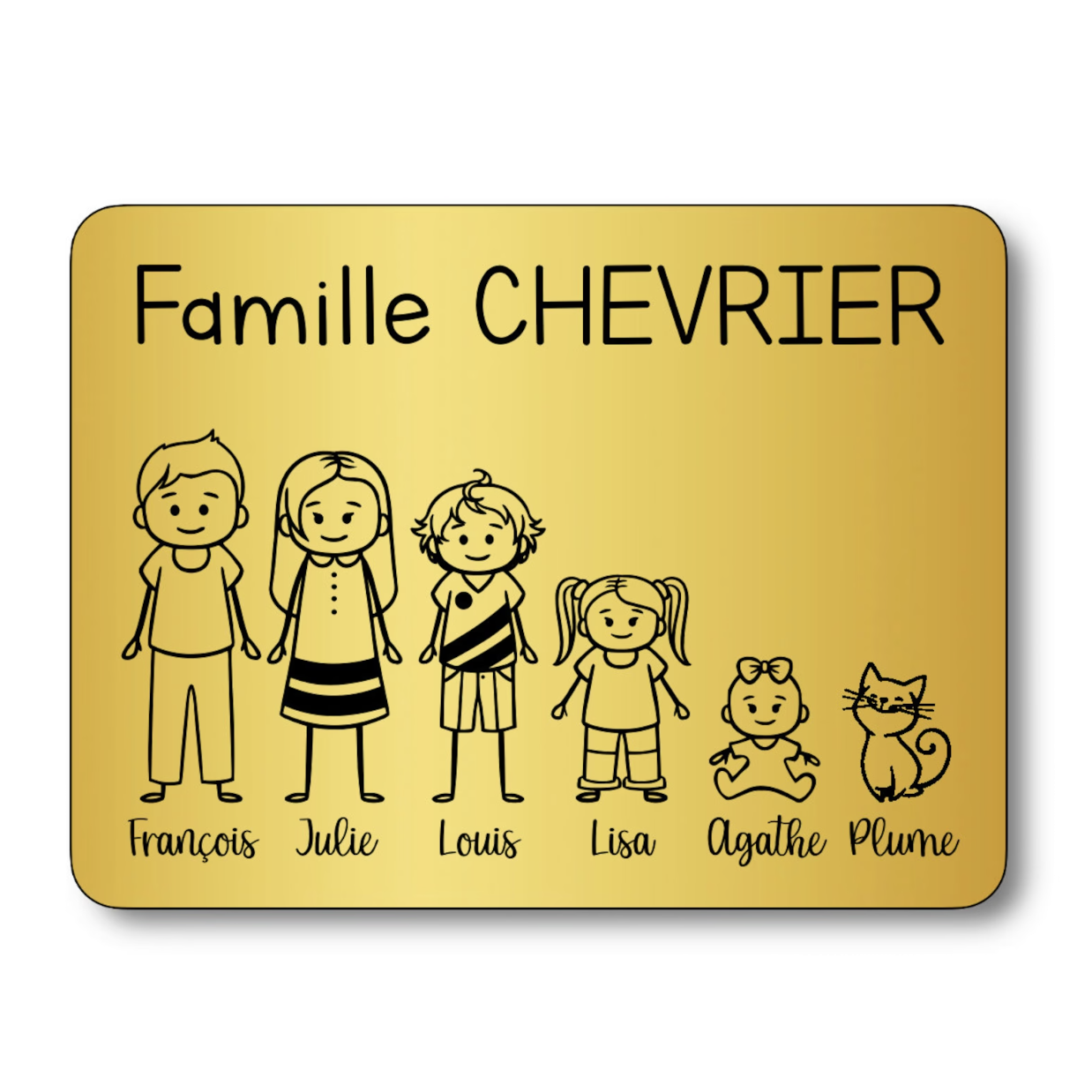 Plaque boite aux lettres - personnalisé - La boutique d'ellie- cadeau  personnalisé