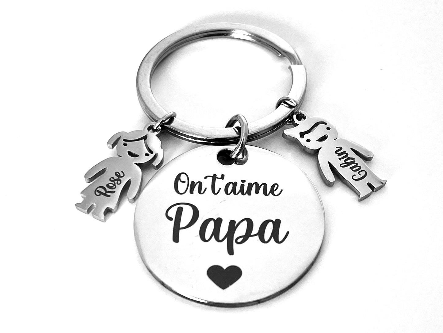 cadeau pour papa fete des peres porte cle personnalise avec enfants