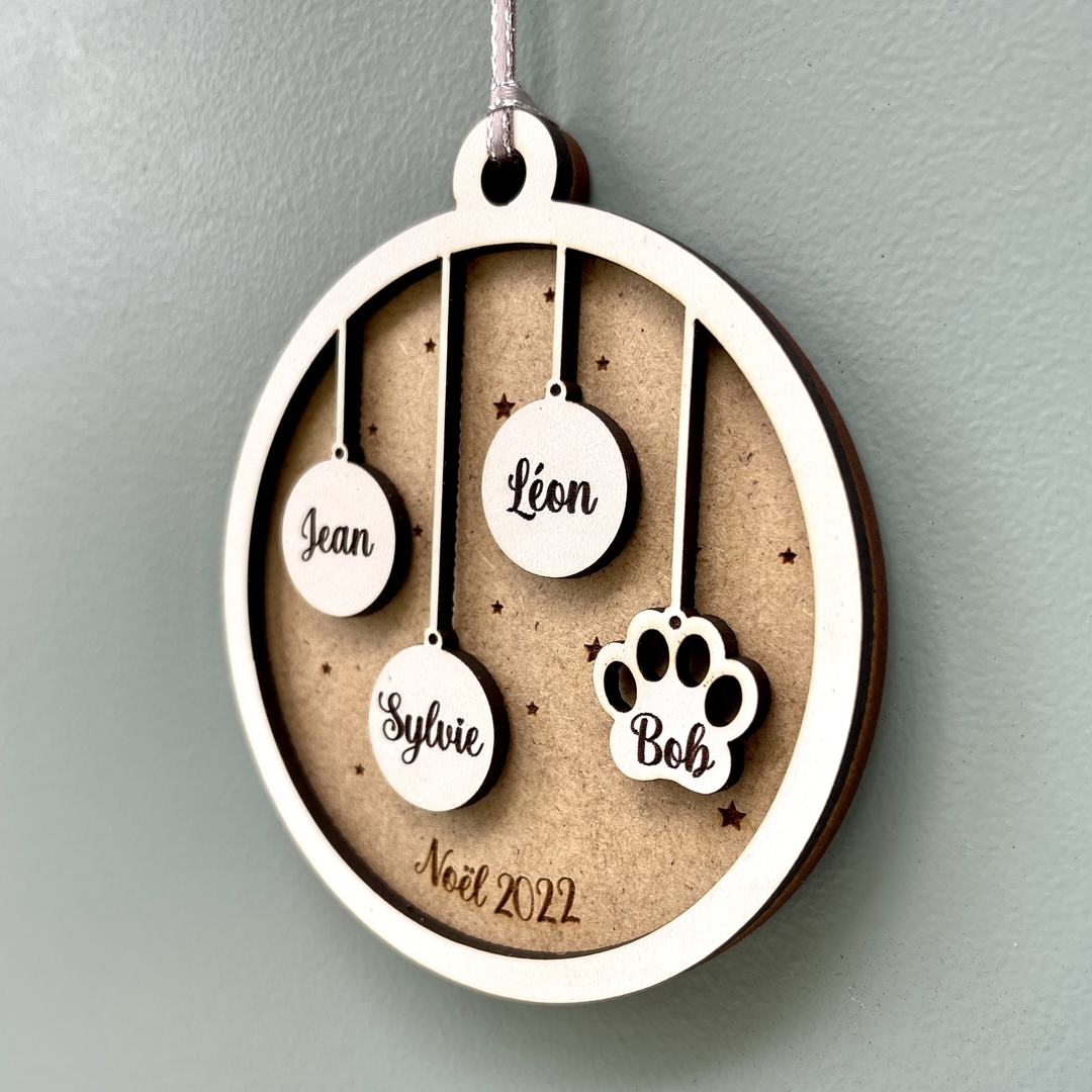 Boule De Noël Personnalisable - Tout Motif - Plastique - Grande - NEUVE