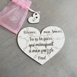 puzzle personnalisé saint valentin en bois