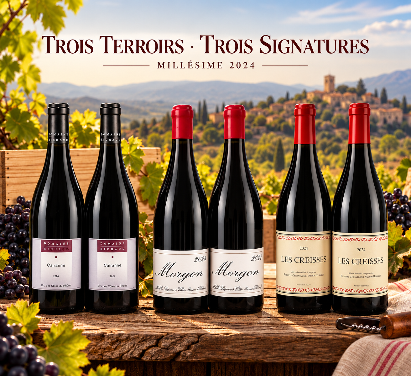 Trois terroirs, trois signatures viticoles