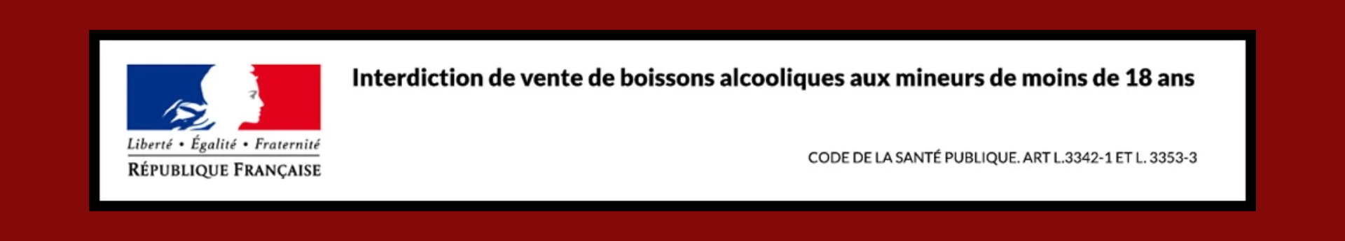 bandeau vente alcool