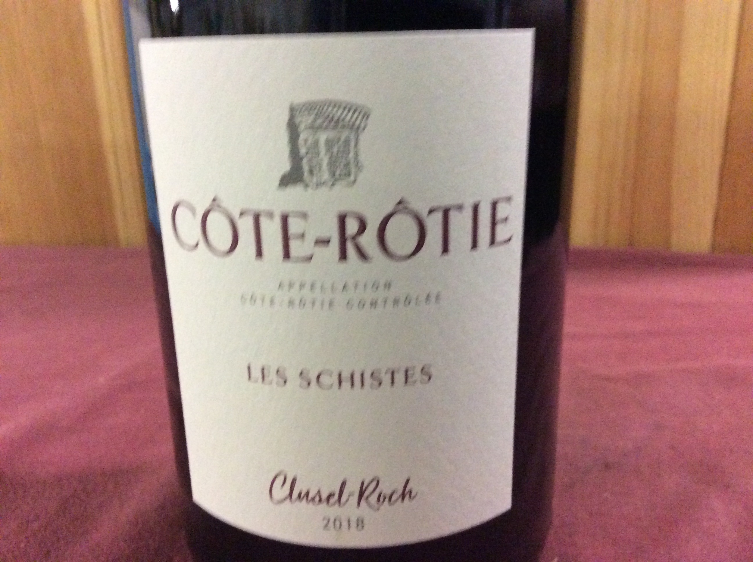 Clusel-Roch Côte-Rôtie Les Schistes, photographie d’un magnum 2018