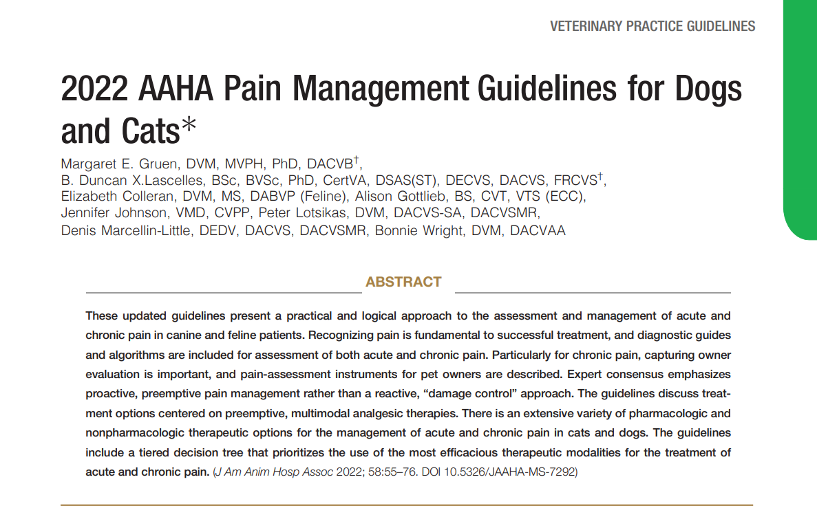2022 aaha pain management guidelines for dogs and cats 2023 10 31 125439