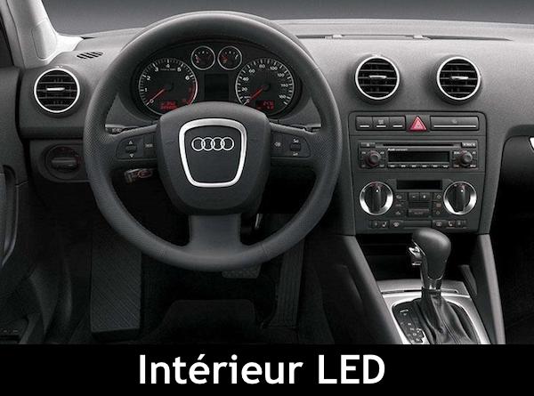 2 ampoules à LED pour la lumière des miroirs de courtoisie Audi A3